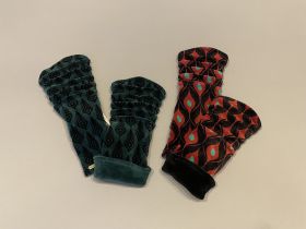 Pulswärmer, Wendestulpen aus Samt