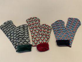 wendbare Stulpen/Pulswärmer aus Interlook Jaquard